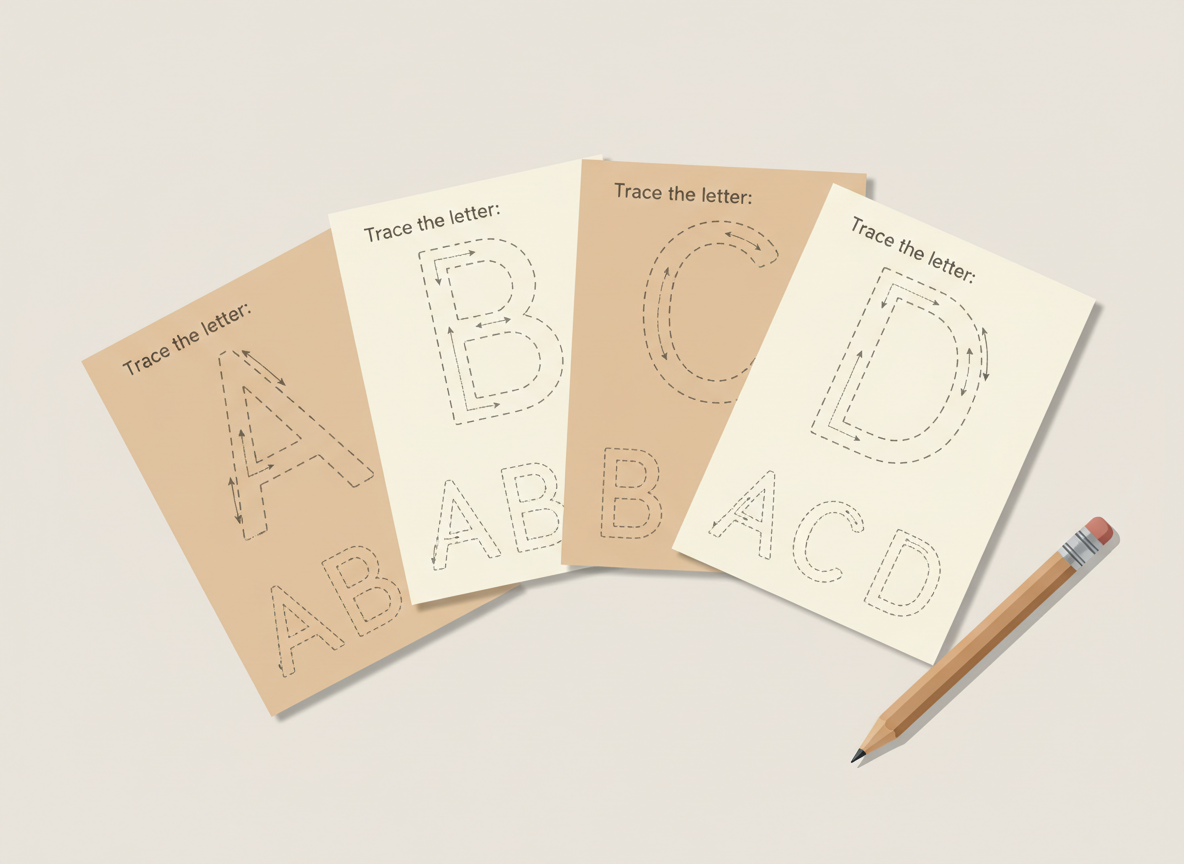 Alphabet Tracing Sheets printable preview